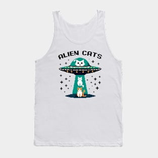 Alien Cats Pixel Tank Top